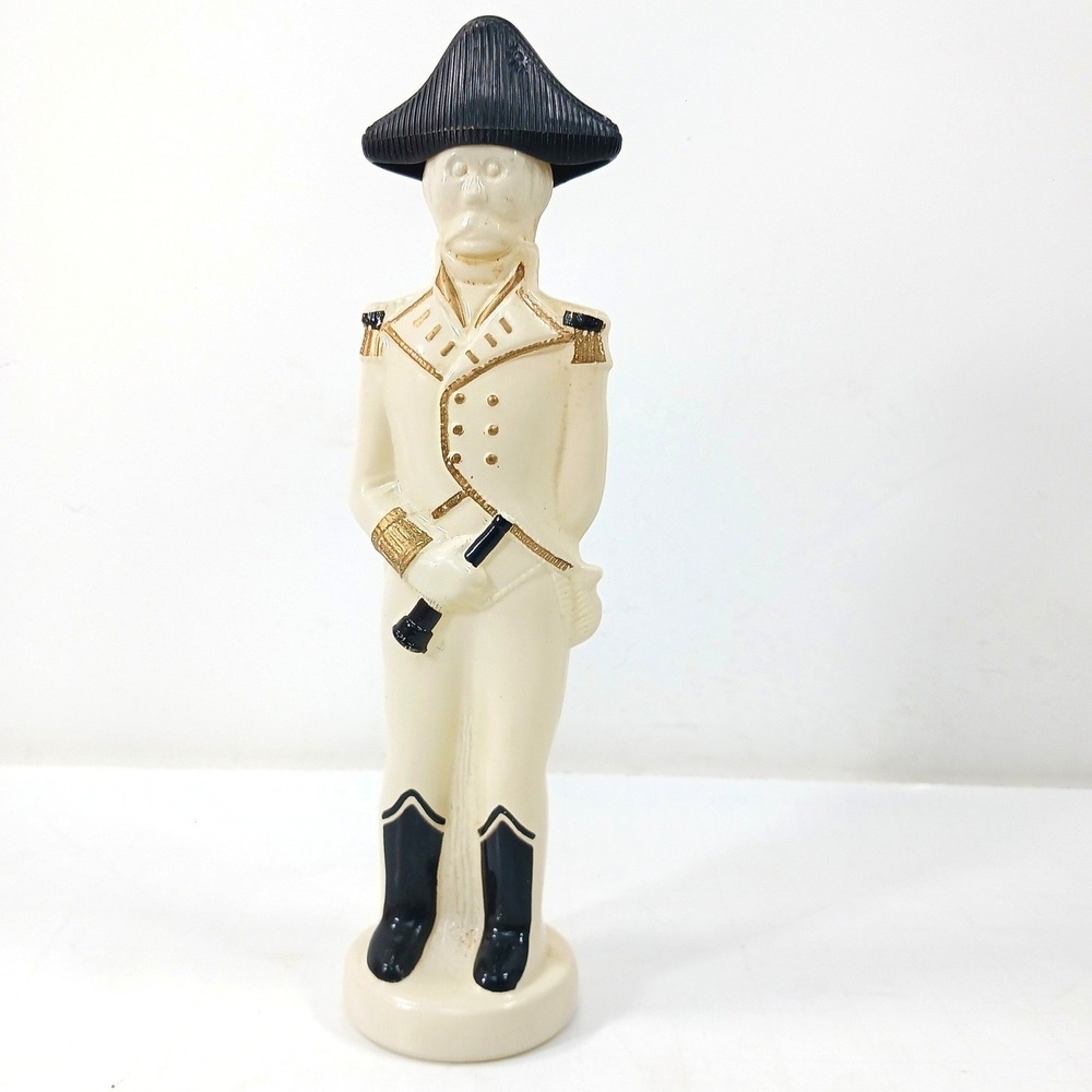 Vintage Old Spice Admiral Cologne Figural Decanter Naval Officer Bottle 9.75in